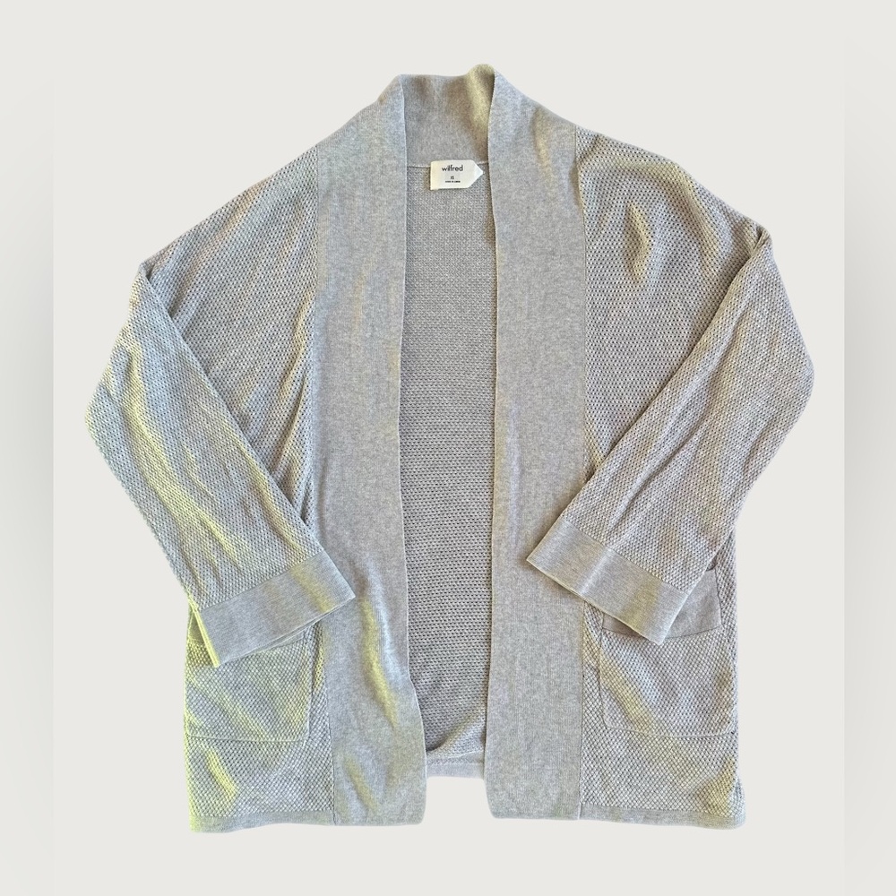 WILFRED | Light Gray Open-Front Cardigan